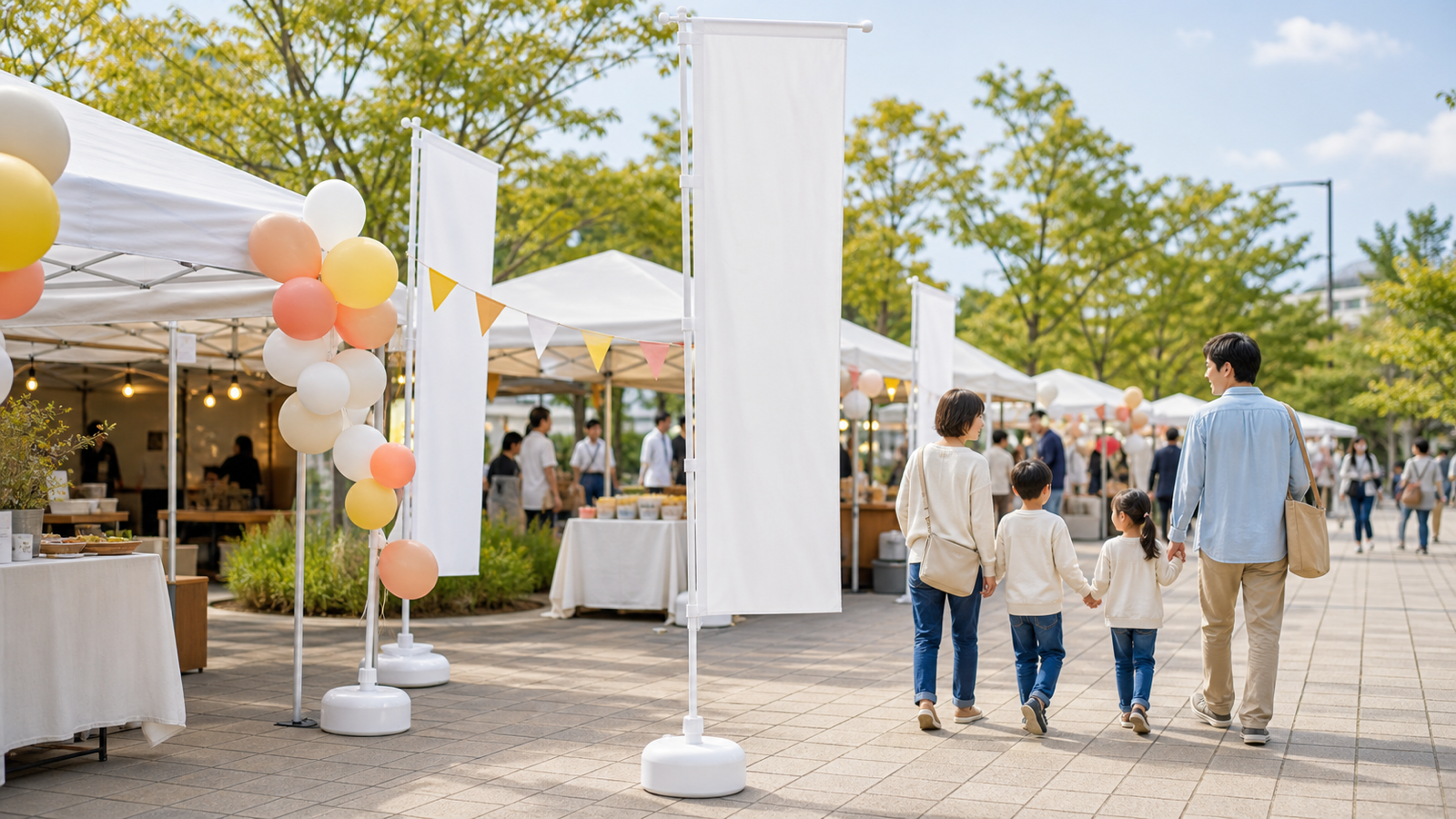 屋外イベント会場の装飾