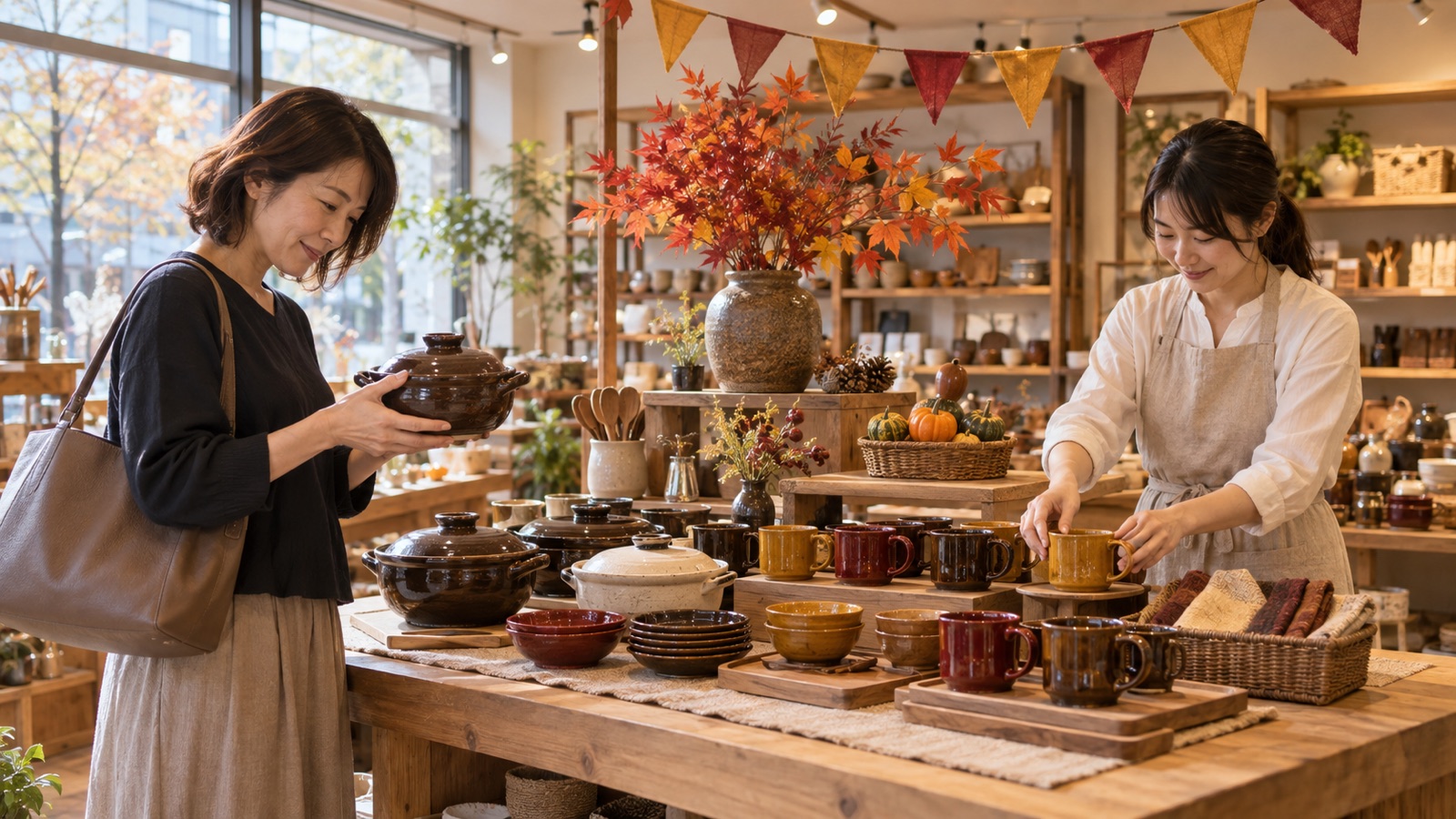 秋の店舗装飾はいつから？ハロウィン後の11月まで通す飾りと掛け替え