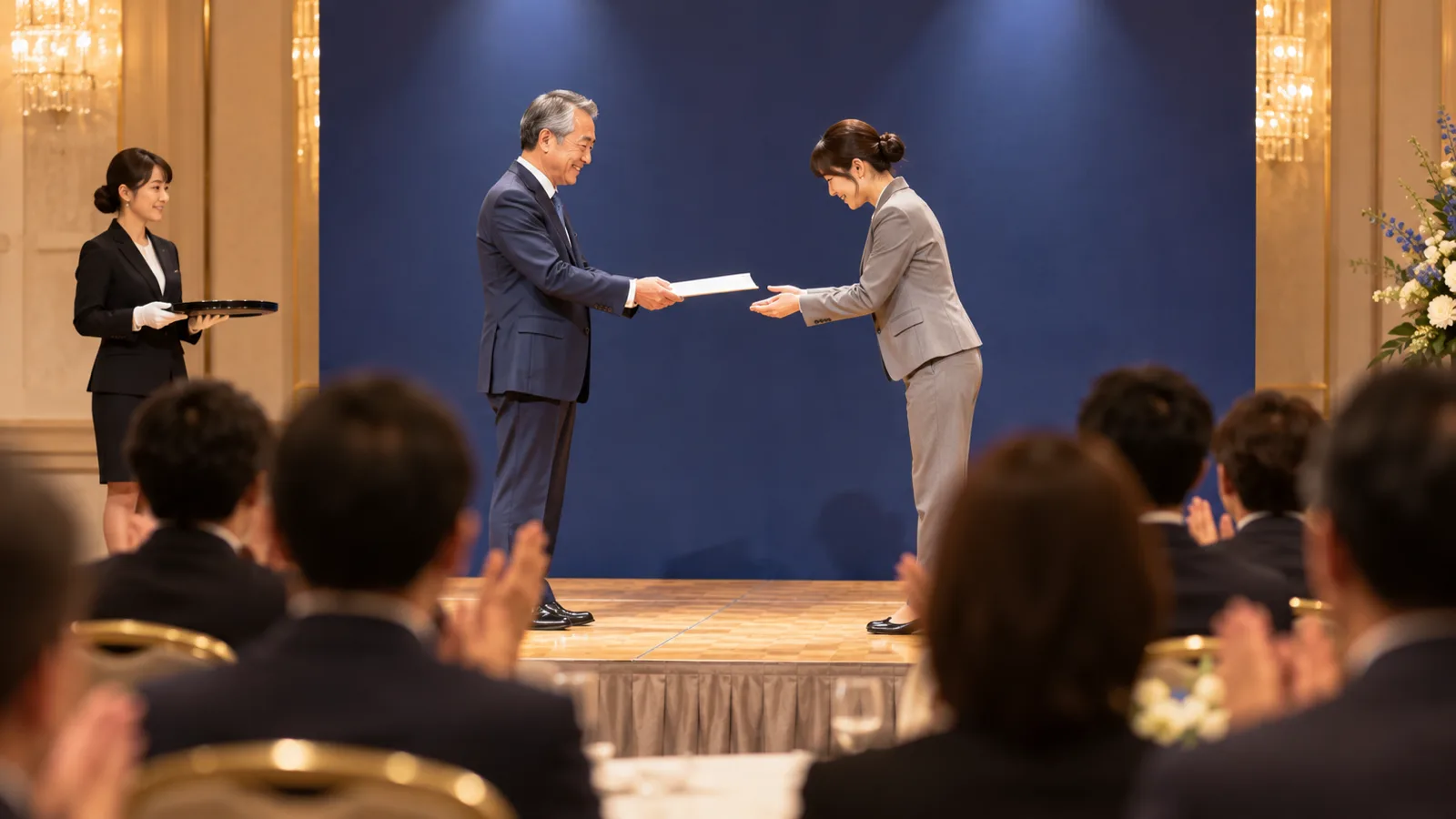 社内表彰式の式次第と会場の配置｜受賞者の人数から決める流れと演出
